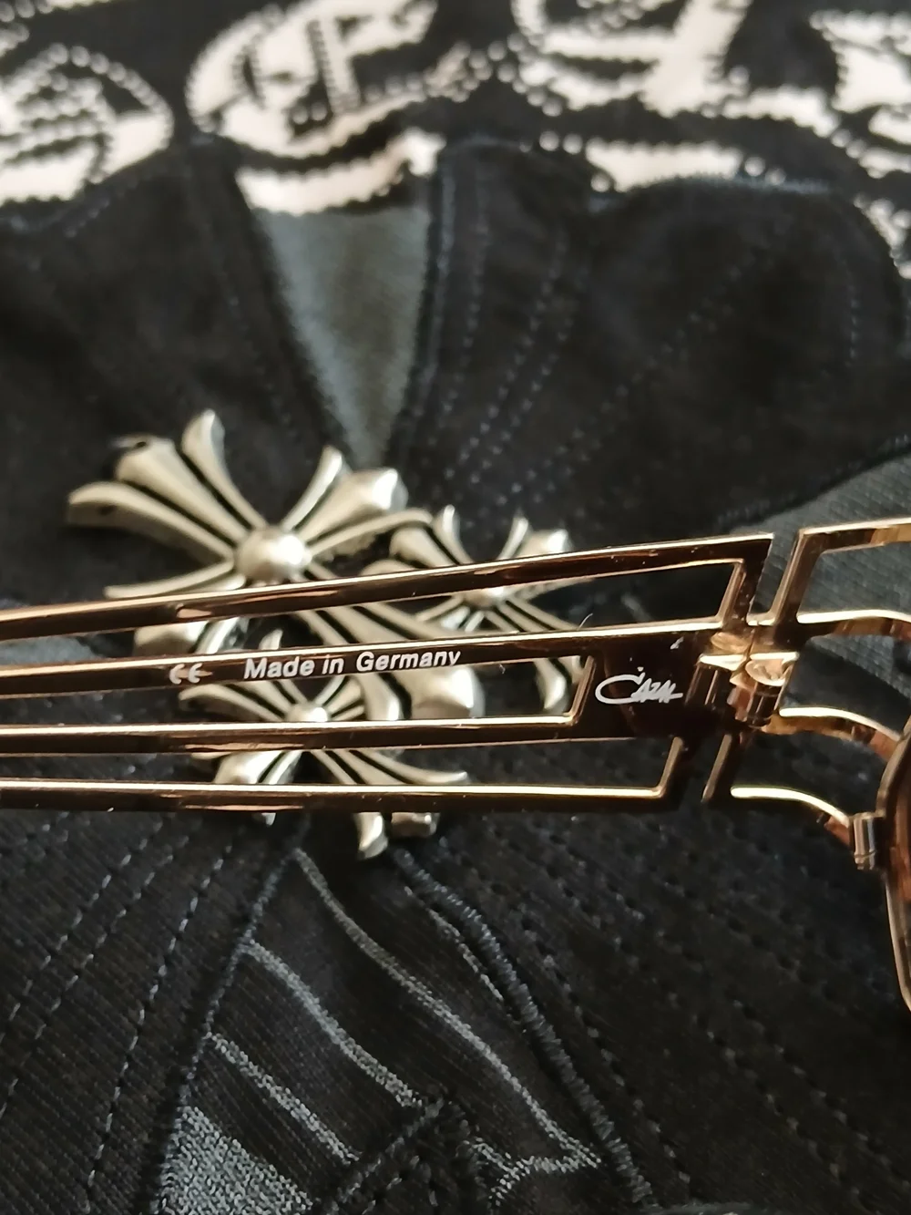 Men's 90s Cazal 980 Sunglasses in Gold with Brown Lenses